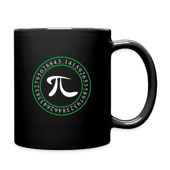 Zahl PI 3,14 Primzahl Geschenk Mathe Nerd - Tasse einfarbig - Schwarz - Rechts