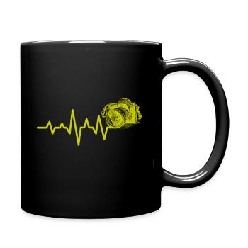 Heartbeat Photograph Foto Kamera Geschenkidee - Tasse einfarbig - Schwarz - Rechts