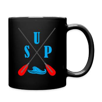 Stand Up Paddeln Paddel - Tasse einfarbig - Schwarz - Rechts