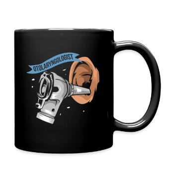 Halz-nasen-ohen-arzt - Tasse einfarbig - Schwarz - Rechts