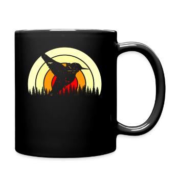 Tee-shirt amoureux colibris t-shirt colibri rétro - Mug uni - noir - Droite