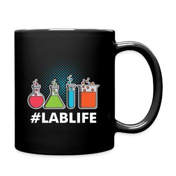 Science Laboratory Life Gift Idea Nerd Physics - Full Colour Mug - black - Right