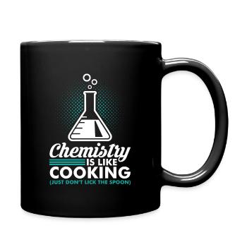 Science Chemistry cooking laboratory gift idea nerd - Full Colour Mug - black - Right