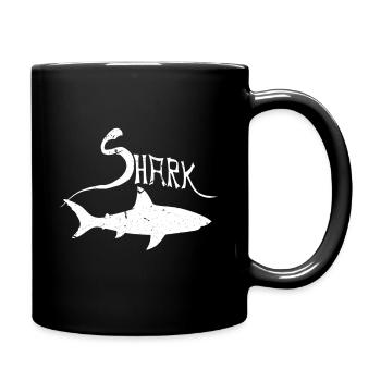 Cool SHARK Haifisch Killer Schwimmer Meer Geschenk - Tasse einfarbig - Schwarz - Rechts