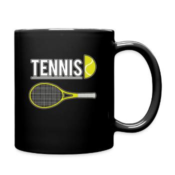 tennis - Mug uni - noir - Droite