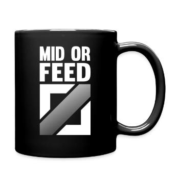 Mid or Feed - Tasse einfarbig - Schwarz - Rechts