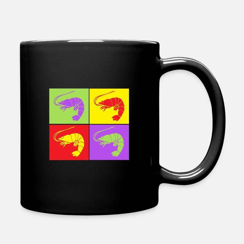 Shrimp Fish Garnelen - Tasse einfarbig - Schwarz