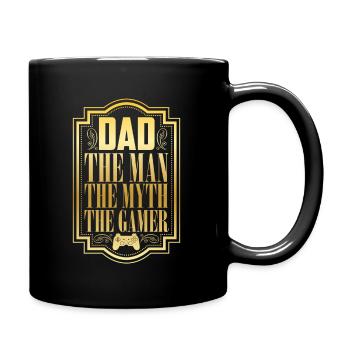 Gamer Video Game Level Nerd computer gift idea - Full Colour Mug - black - Right