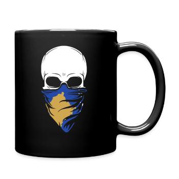 Kosovo Skull Tee Shirt - Kosovo - Full Colour Mug - black - Right