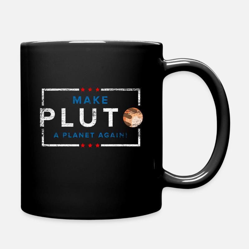 Planet Pluto - Tasse einfarbig - Schwarz
