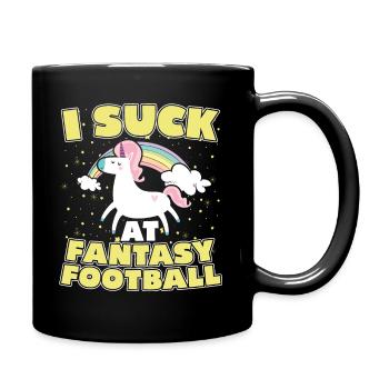 I Suck At Fantasy Football Soccer Sport - Full Colour Mug - black - Right