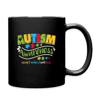 Autismus - Tasse einfarbig - Schwarz - Rechts