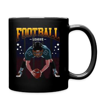 Football - Tasse einfarbig - Schwarz - Rechts