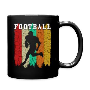Football - Tasse einfarbig - Schwarz - Rechts
