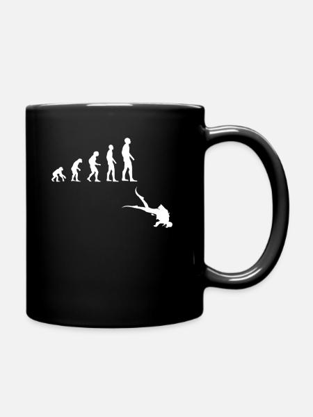 Taucher Lebenszyklus - Diving T-Shirt - Tasse einfarbig - Schwarz
