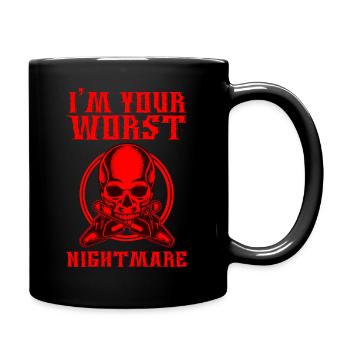 Idée cadeau Je suis ton pire cauchemar - Mug uni - noir - Droite