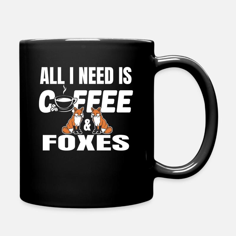 Fox - Full Colour Mug - black