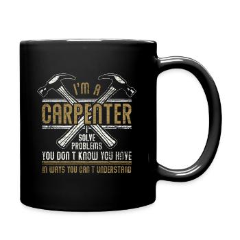 Problèmes de charpentier - Mug uni - noir - Droite