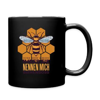 Ich bin kein Imker Sie nennen mich Bienenboss - Tasse einfarbig - Schwarz - Rechts
