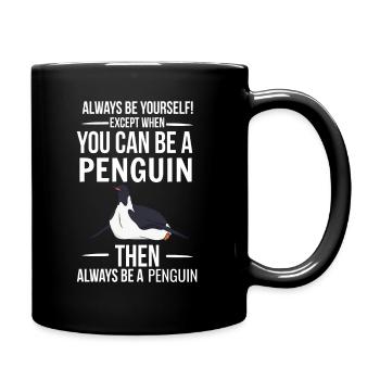 manchot - Mug uni - noir - Droite