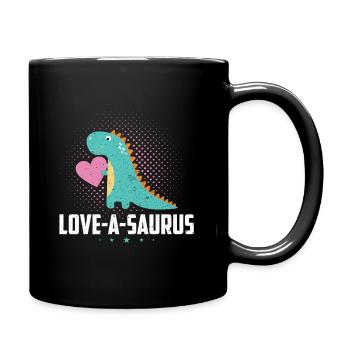 Saint Valentin amour amour idée cadeau coeur présent - Mug uni - noir - Droite