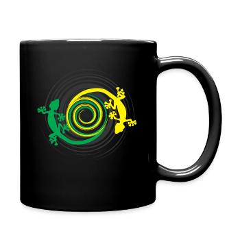 Gecko - Tasse einfarbig - Schwarz - Rechts