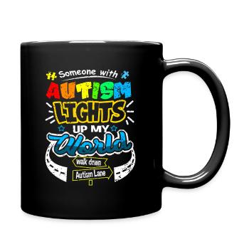 Autismus - Tasse einfarbig - Schwarz - Rechts