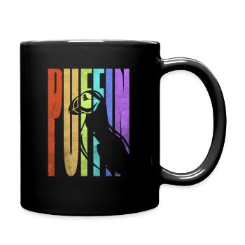 Puffin Island Papagei Taucher Vogel Nord Geschenk - Tasse einfarbig - Schwarz - Rechts