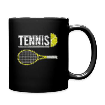 Tennisspieler Wimbledon Tennis - Tasse einfarbig - Schwarz - Rechts