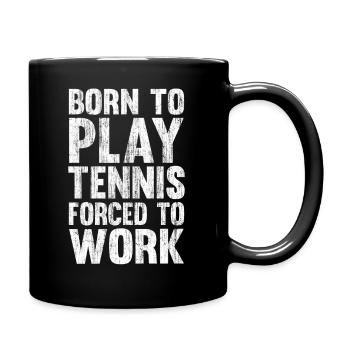 tennis - Mug uni - noir - Droite