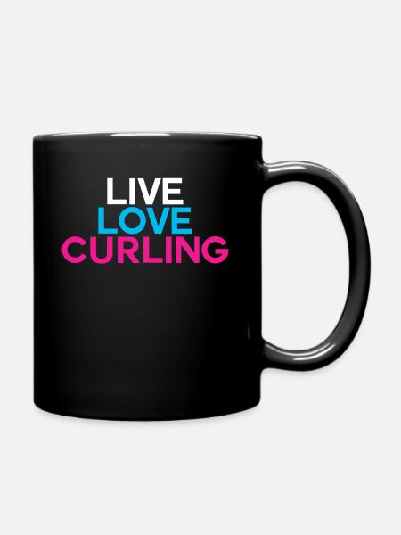 Curling Eisstockschießen - Tasse einfarbig - Schwarz