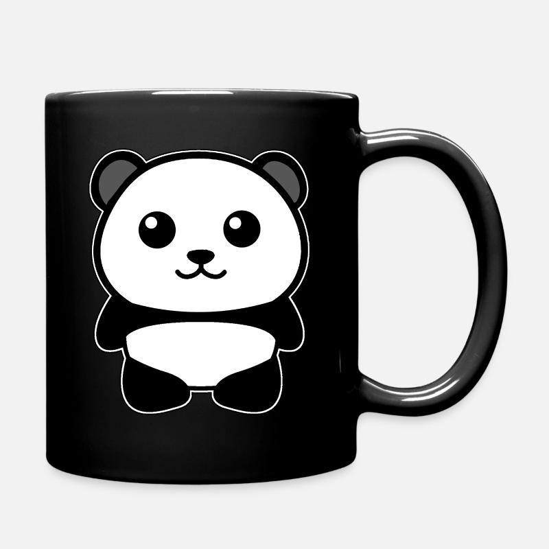 Panda - Tasse einfarbig - Schwarz