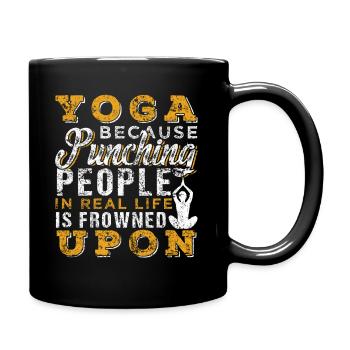 yoga - Full Colour Mug - black - Right
