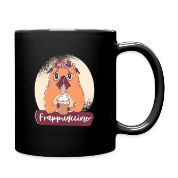 Mops Hund - Tasse einfarbig - Schwarz - Rechts
