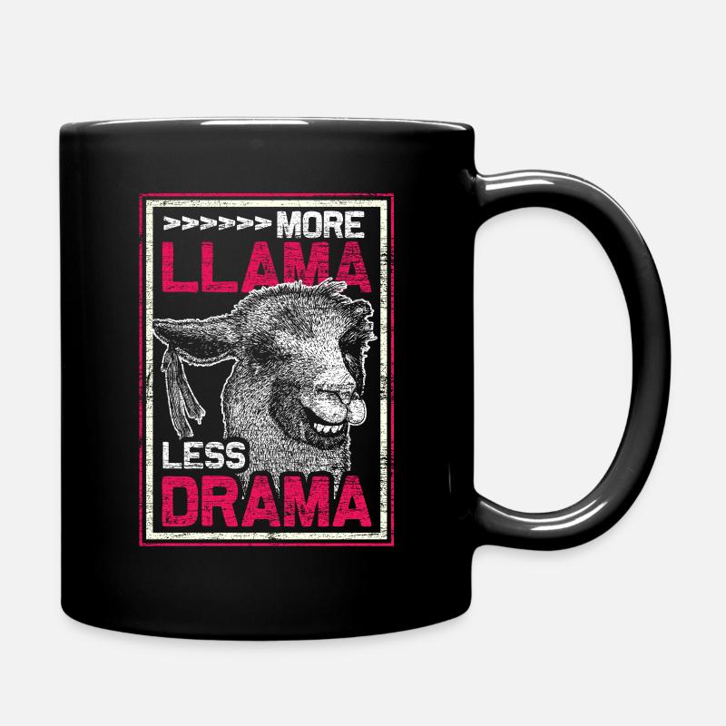 Lama - Tasse einfarbig - Schwarz