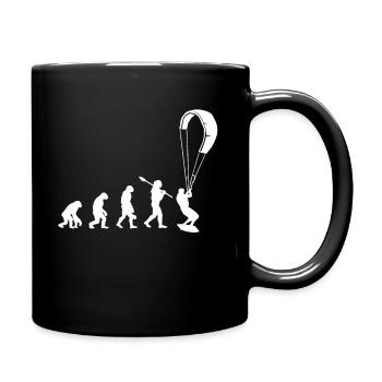 Evolution du Kitesurf - Mug uni - noir - Droite