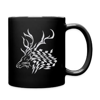 Cerfs d'orignaux chasseurs de chasseurs de chevreuils Scandinavie - Mug uni - noir - Droite