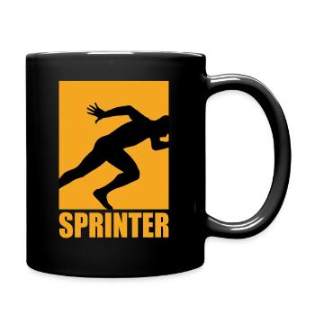 Sprinter Design - Tasse einfarbig - Schwarz - Rechts