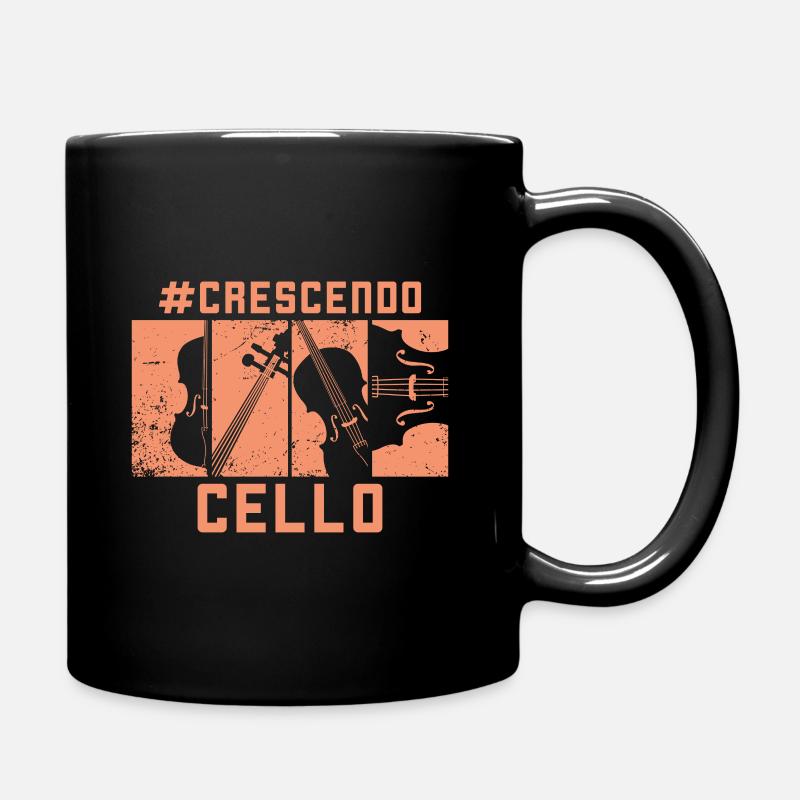 Cello Cello Geschenk Crescendo Cellist Streicher - Tasse einfarbig - Schwarz