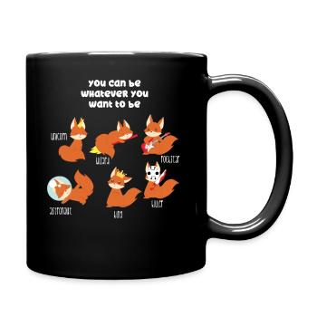 Fuchs – Fuchs T-Shirt – Fuchsfan - Lustig - Tasse einfarbig - Schwarz - Rechts