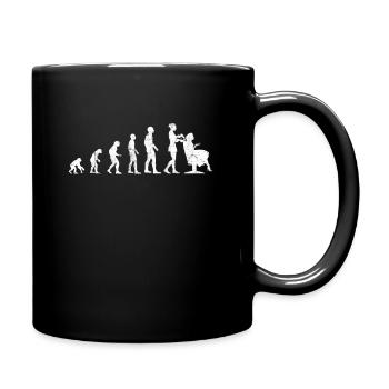 Friseur - Tasse einfarbig - Schwarz - Rechts