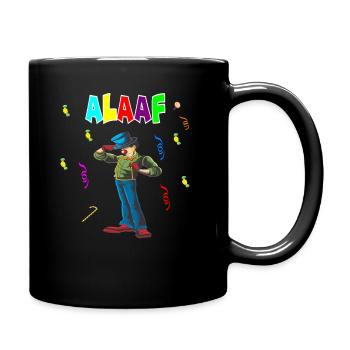 Karneval Alaaf - Tasse einfarbig - Schwarz - Rechts