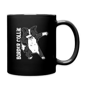 Border Collie - Full Colour Mug - black - Right