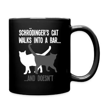Physik Schrödinger's Katze - Tasse einfarbig - Schwarz - Rechts