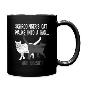Physik Schrödinger - Tasse einfarbig - Schwarz - Rechts