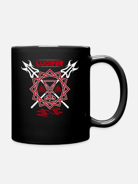 Luzifer Dämon Satan - Tasse einfarbig - Schwarz