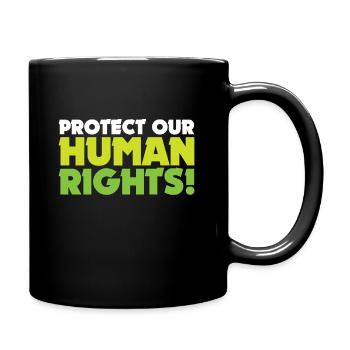 Human Rights Gift Demo Protest - Full Colour Mug - black - Right