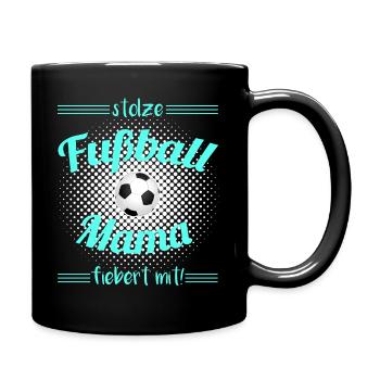 Football Mom Football Mom Football Mami - Full Colour Mug - black - Right