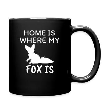 Fuchs - Tasse einfarbig - Schwarz - Rechts