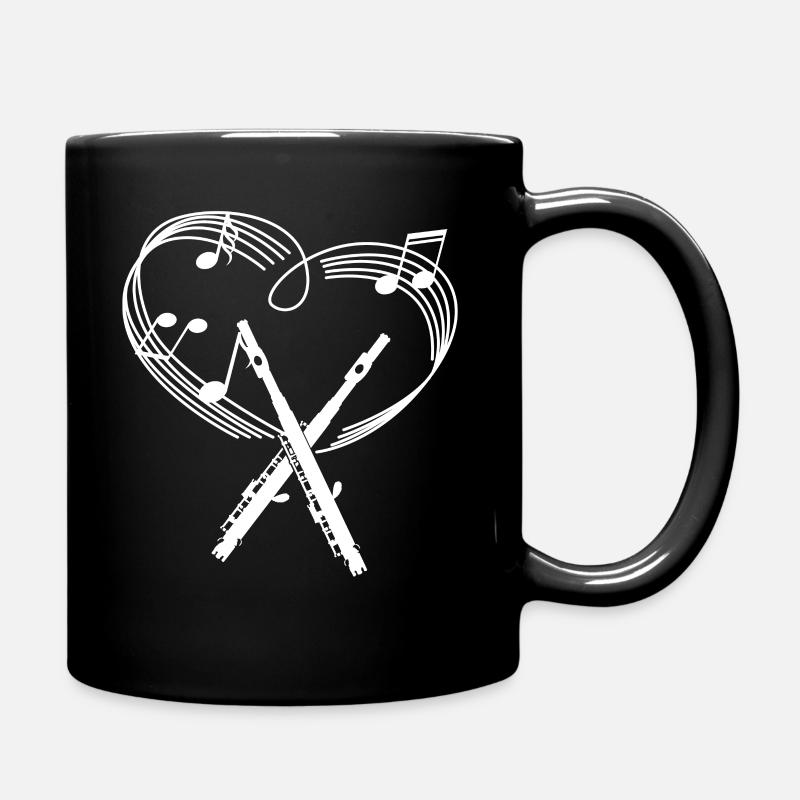 Piccolo - Piccolo T-Shirt - Piccoloist - Herz - Tasse einfarbig - Schwarz